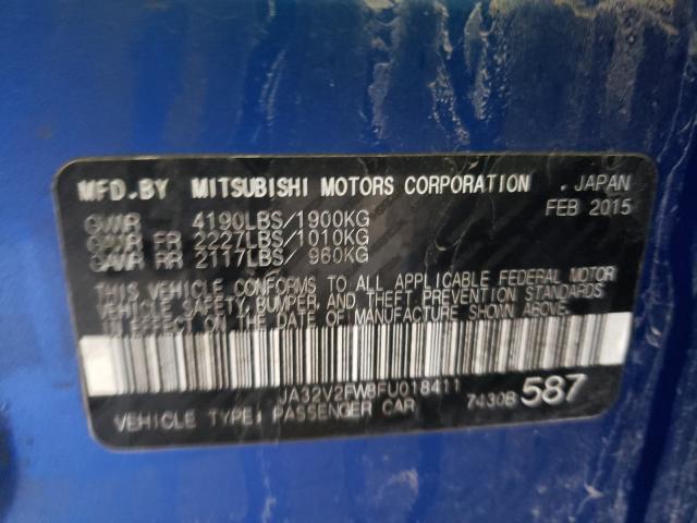 Photo 9 VIN: JA32V2FW8FU018411 - MITSUBISHI LANCER SE 