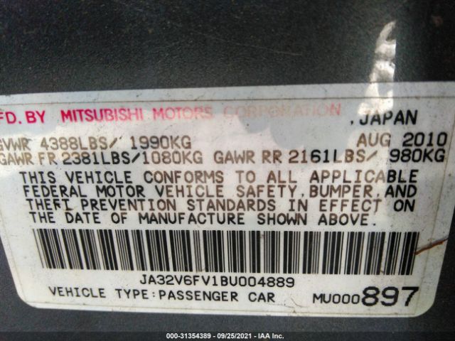 Photo 8 VIN: JA32V6FV1BU004889 - MITSUBISHI LANCER 