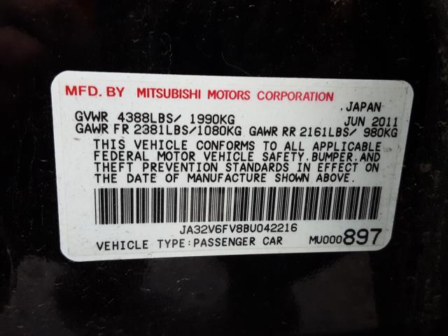 Photo 9 VIN: JA32V6FV8BU042216 - MITSUBISHI LANCER RAL 