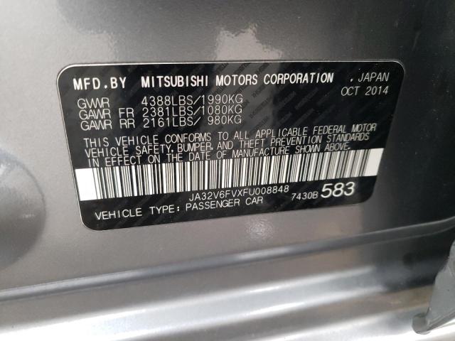 Photo 9 VIN: JA32V6FVXFU008848 - MITSUBISHI LANCER RAL 