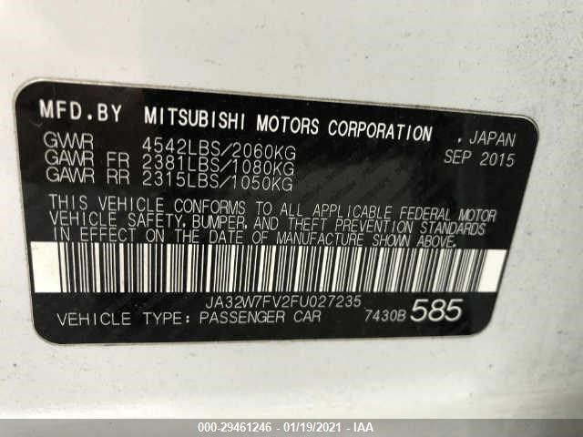 Photo 8 VIN: JA32W7FV2FU027235 - MITSUBISHI LANCER EVOLUTION 