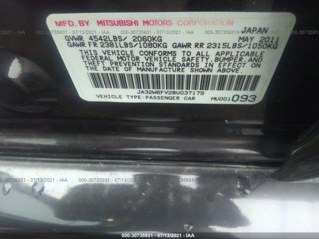 Photo 8 VIN: JA32W8FV2BU037179 - MITSUBISHI LANCER 