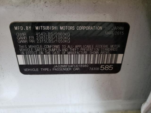 Photo 9 VIN: JA32W8FV4FU018980 - MITSUBISHI LANCER EVO 