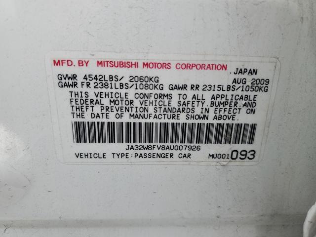 Photo 11 VIN: JA32W8FV8AU007926 - MITSUBISHI EVO 