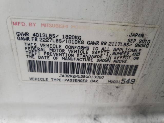 Photo 11 VIN: JA32X2HU2BU013320 - MITSUBISHI LANCER 