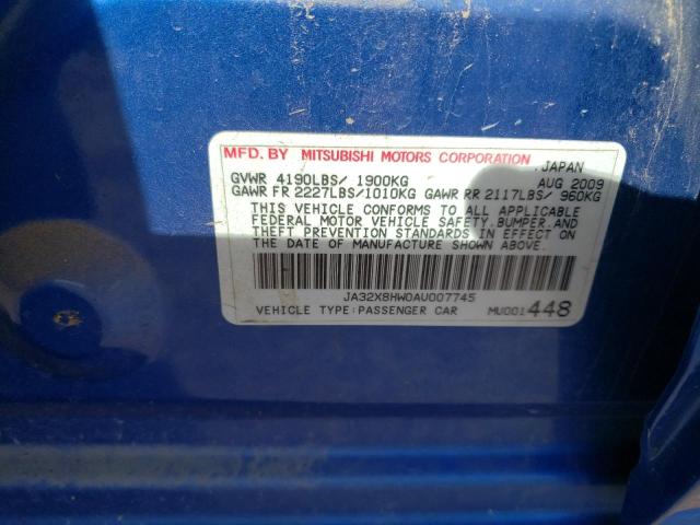 Photo 11 VIN: JA32X8HW0AU007745 - MITSUBISHI LANCER 