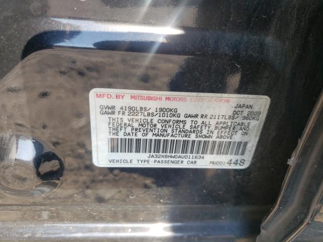 Photo 9 VIN: JA32X8HW0AU011634 - MITSUBISHI LANCER 