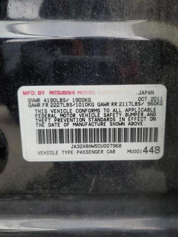 Photo 11 VIN: JA32X8HW5CU007968 - MITSUBISHI LANCER 