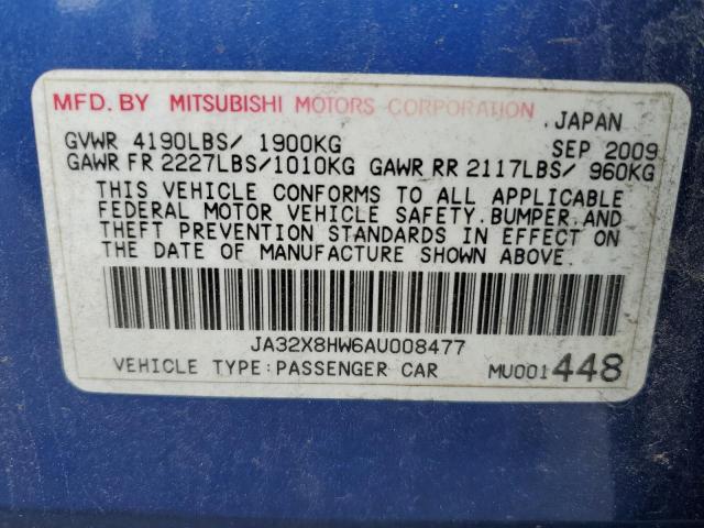 Photo 12 VIN: JA32X8HW6AU008477 - MITSUBISHI LANCER GTS 