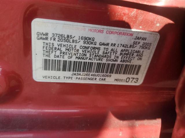 Photo 11 VIN: JA3AJ26E46U016069 - MITSUBISHI LANCER 