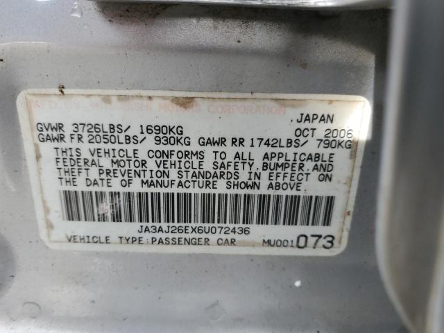 Photo 11 VIN: JA3AJ26EX6U072436 - MITSUBISHI LANCER 