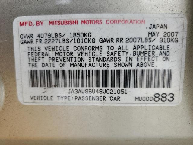 Photo 11 VIN: JA3AU86U48U021051 - MITSUBISHI LANCER 