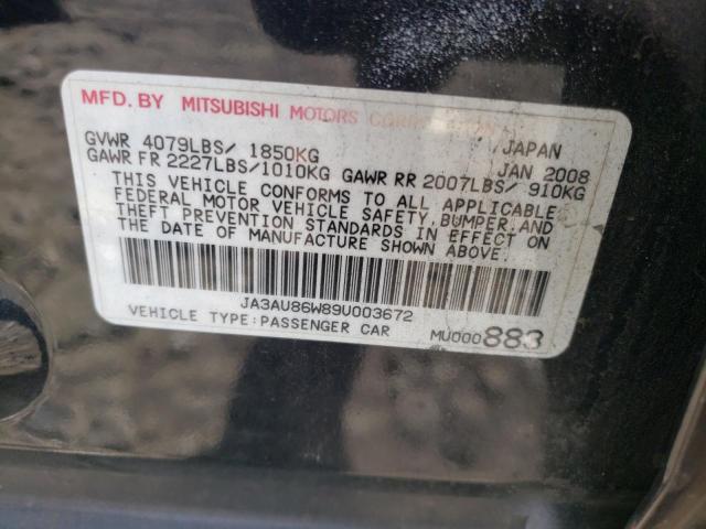 Photo 11 VIN: JA3AU86W89U003672 - MITSUBISHI LANCER GTS 