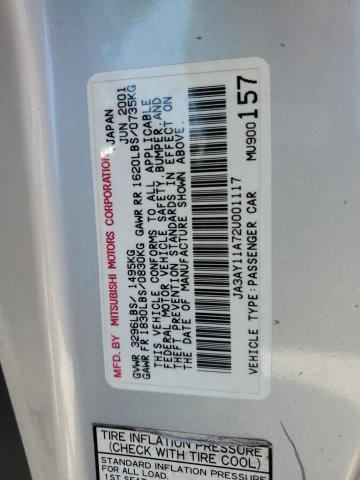 Photo 11 VIN: JA3AY11A72U001117 - MITSUBISHI MIRAGE 