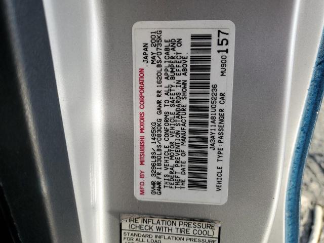 Photo 11 VIN: JA3AY11A81U052236 - MITSUBISHI MIRAGE DE 