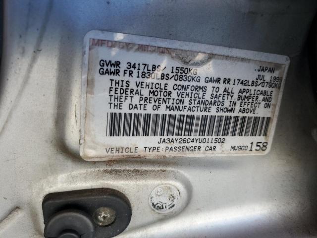 Photo 11 VIN: JA3AY26C4YU011502 - MITSUBISHI MIRAGE DE 