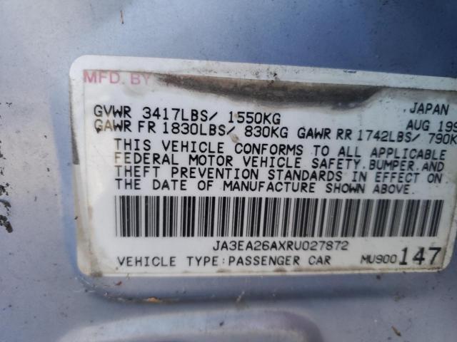 Photo 11 VIN: JA3EA26AXRU027872 - MITSUBISHI MIRAGE S 