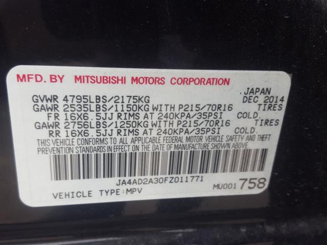 Photo 9 VIN: JA4AD2A30FZ011771 - MITSUBISHI OUTLANDER 