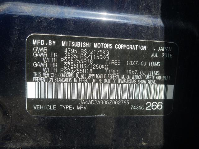 Photo 9 VIN: JA4AD2A30GZ062785 - MITSUBISHI OUTLANDER 