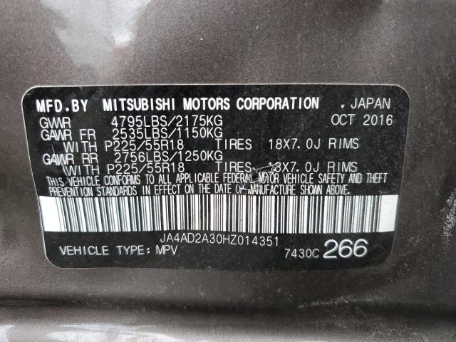 Photo 12 VIN: JA4AD2A30HZ014351 - MITSUBISHI OUTLANDER 