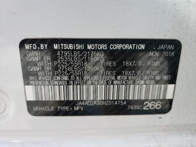 Photo 9 VIN: JA4AD2A30HZ014754 - MITSUBISHI OUTLANDER 