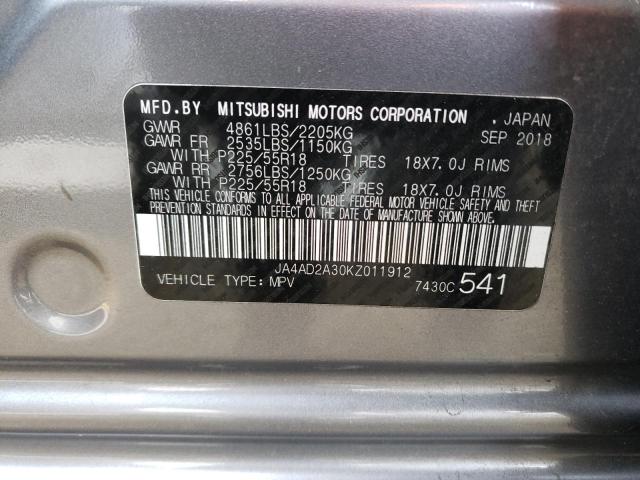 Photo 9 VIN: JA4AD2A30KZ011912 - MITSUBISHI OUTLANDER 