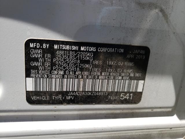 Photo 9 VIN: JA4AD2A30KZ048913 - MITSUBISHI OUTLANDER 