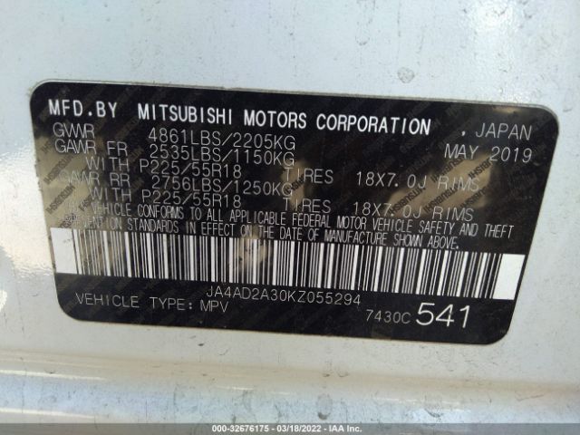 Photo 8 VIN: JA4AD2A30KZ055294 - MITSUBISHI OUTLANDER 