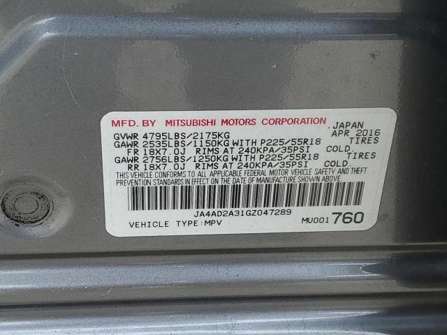 Photo 12 VIN: JA4AD2A31GZ047289 - MITSUBISHI OUTLANDER 