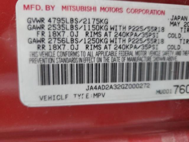 Photo 13 VIN: JA4AD2A32GZ000272 - MITSUBISHI OUTLANDER 