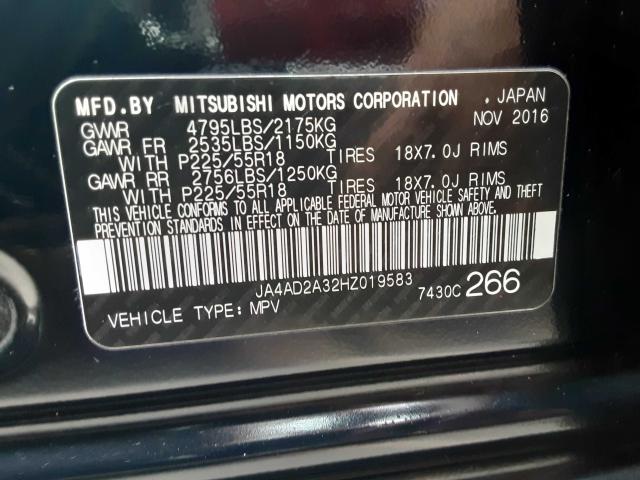 Photo 9 VIN: JA4AD2A32HZ019583 - MITSUBISHI OUTLANDER 