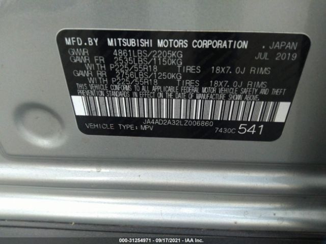 Photo 8 VIN: JA4AD2A32LZ006860 - MITSUBISHI OUTLANDER 