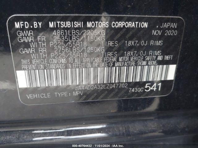 Photo 8 VIN: JA4AD2A32LZ047702 - MITSUBISHI OUTLANDER 