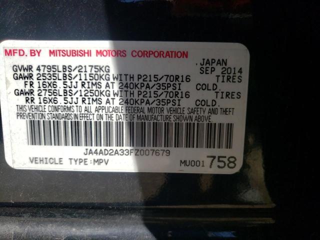 Photo 9 VIN: JA4AD2A33FZ007679 - MITSUBISHI OUTLANDER 