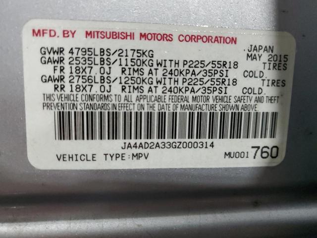 Photo 13 VIN: JA4AD2A33GZ000314 - MITSUBISHI OUTLANDER 