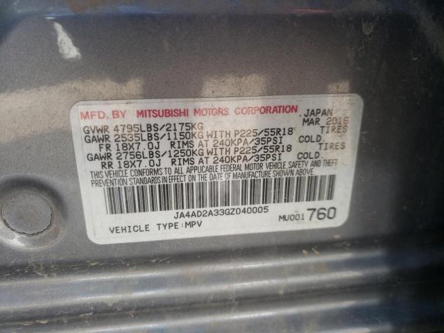 Photo 9 VIN: JA4AD2A33GZ040005 - MITSUBISHI OUTLANDER 