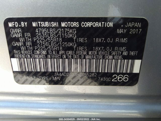 Photo 8 VIN: JA4AD2A33HZ055282 - MITSUBISHI OUTLANDER 