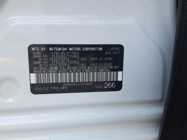 Photo 9 VIN: JA4AD2A33JZ006931 - MITSUBISHI OUTLANDER 