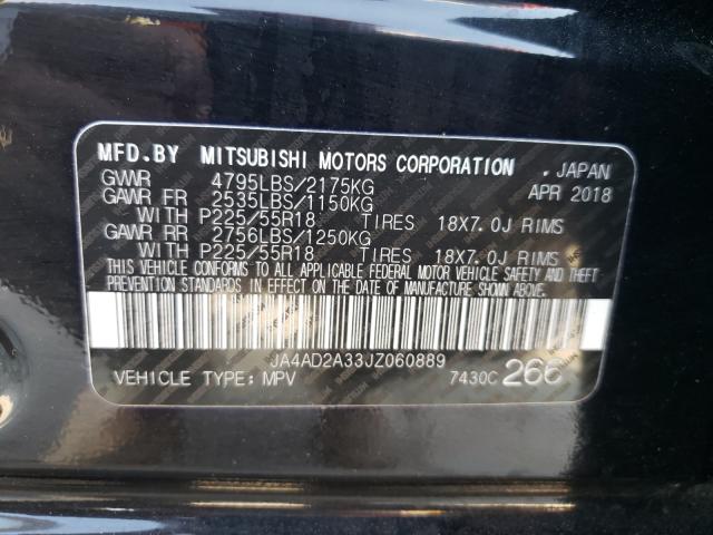 Photo 9 VIN: JA4AD2A33JZ060889 - MITSUBISHI OUTLANDER 