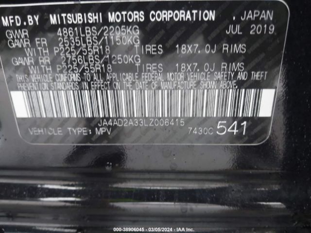 Photo 8 VIN: JA4AD2A33LZ006415 - MITSUBISHI OUTLANDER 