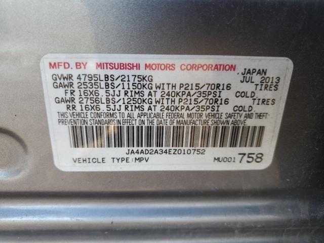 Photo 12 VIN: JA4AD2A34EZ010752 - MITSUBISHI OUTLANDER 