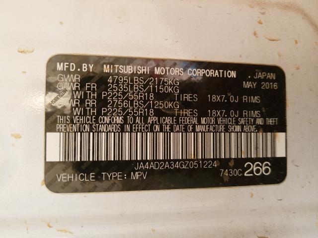 Photo 9 VIN: JA4AD2A34GZ051224 - MITSUBISHI OUTLANDER 