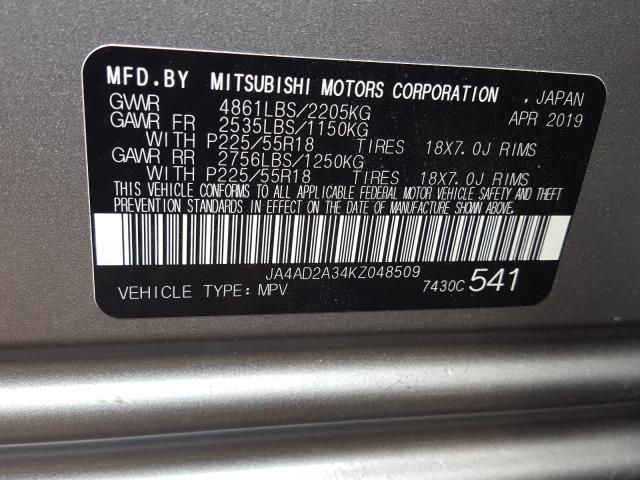 Photo 9 VIN: JA4AD2A34KZ048509 - MITSUBISHI OUTLANDER 