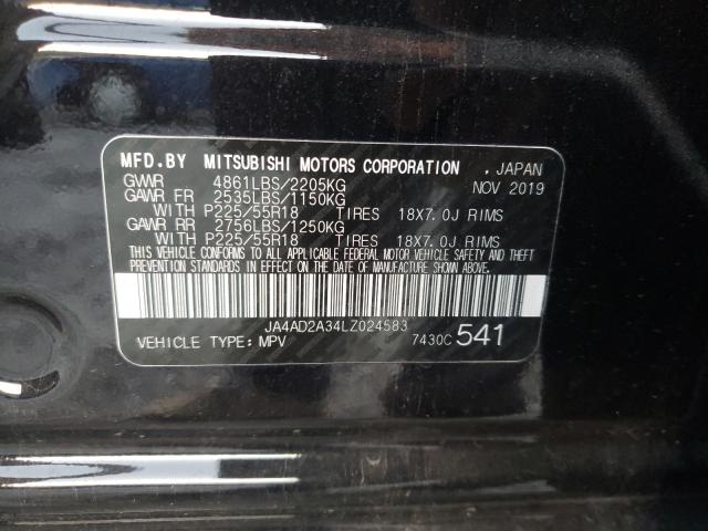 Photo 9 VIN: JA4AD2A34LZ024583 - MITSUBISHI OUTLANDER 