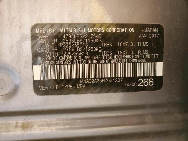 Photo 12 VIN: JA4AD2A35HZ034207 - MITSUBISHI OUTLANDER 