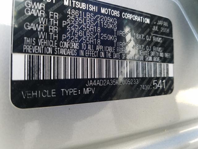 Photo 9 VIN: JA4AD2A35KZ005233 - MITSUBISHI OUTLANDER 