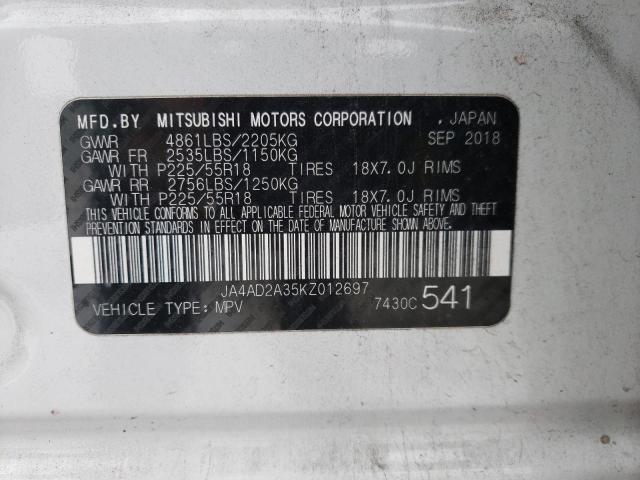 Photo 9 VIN: JA4AD2A35KZ012697 - MITSUBISHI OUTLANDER 