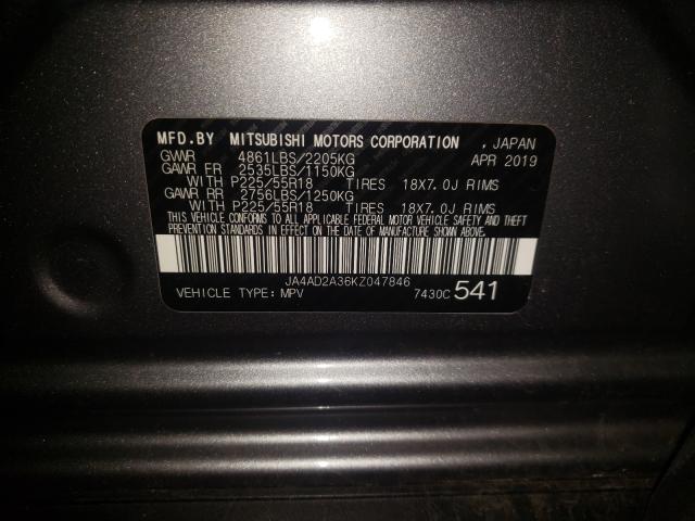 Photo 9 VIN: JA4AD2A36KZ047846 - MITSUBISHI OUTLANDER 