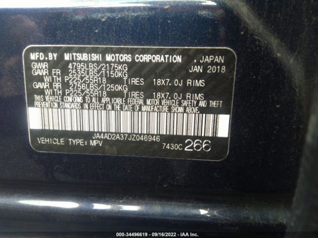 Photo 8 VIN: JA4AD2A37JZ046946 - MITSUBISHI OUTLANDER 