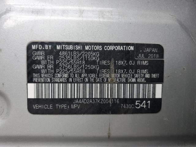 Photo 12 VIN: JA4AD2A37KZ004116 - MITSUBISHI OUTLANDER 